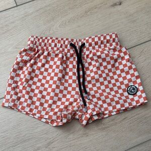 Binky Bro Orange Check Boardshorts
